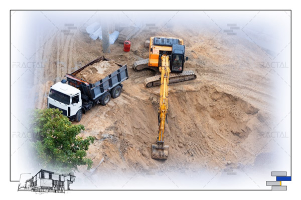 خاکبرداری -  برداشت خاک‌های فرسوده - گروه ساختمانی فرکتال